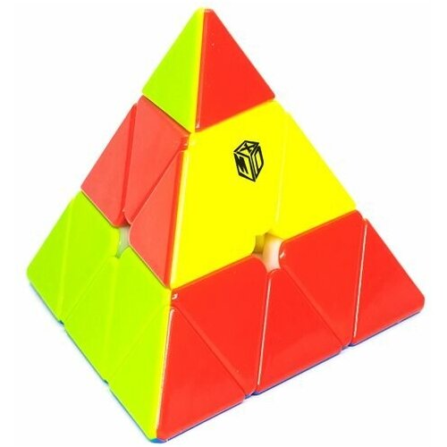 Скоростная Пирамидка Рубик QiYi MoFangGe X-Man Pyraminx Magnetic BELL Магнитная / Цветной пластик / Головоломка qiyi x man bell v2 magnetic pyramid 3x3 magic speed cube xmd bell pyramin 3x3x3 cubo magico professional educational toys