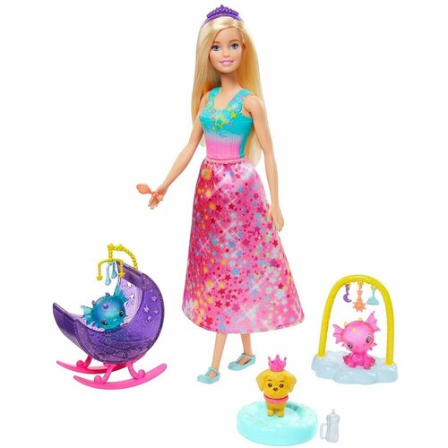 Набор игровой с куклой Barbie Детский сад для драконов GJK49/GJK51