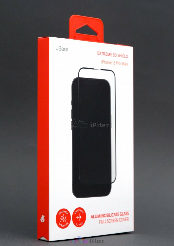 Защитное стекло для экрана UBEAR Extreme 3D для Apple iPhone 13 Pro Max 74 х 157 мм, 1 шт, черный [gl123bl03a3d67-i21] - фото №7