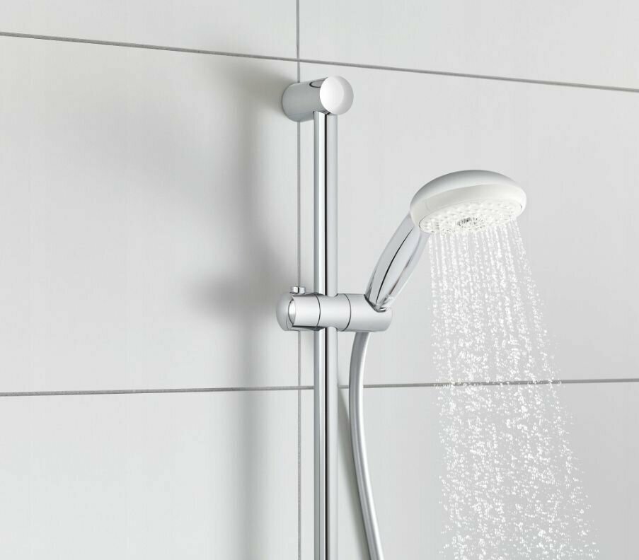 Смеситель Hansgrohe Vernis Blend 71640000 и душевая система Grohe, хром - фотография № 6