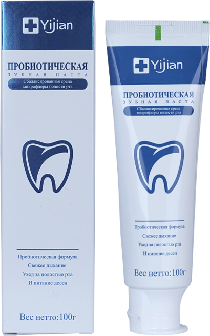 Зубная натуральная паста с пробиотиками Greenleaf Yijian, отбеливающая, при пародонтозе, пародонтите, Болезни клиновидного дефекта, 120 гр, / уп.