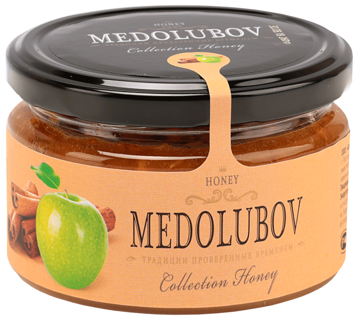 Мёд-суфле Медолюбов с яблоком и корицей 250мл - фотография № 1