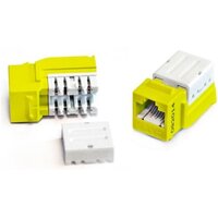 Вставка HYPERLINE KJE-8P8C-C6-90-YL Keystone Jack RJ-45(8P8C), категория 6, 110 IDC, заделка с помощью E-TOOL, желтая (KJE-8P8C-C6-90-YL)