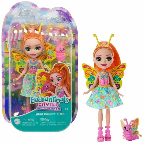 Кукла Mattel Enchantimals Бабочка Белисс и питомец Дарт