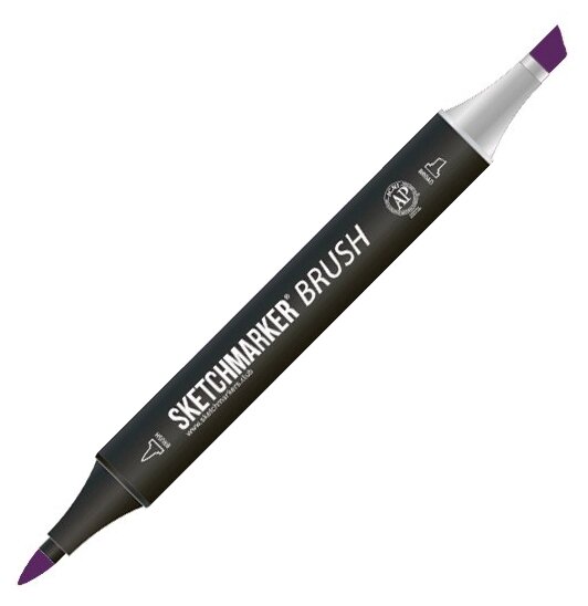 Двусторонний заправляемый маркер SKETCHMARKER Brush Pro на спиртовой основе для скетчинга, цвет: V70 Глубокий фиолетовый