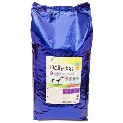 Сухой корм для собак DailyDog утка, с овсом 1 уп. х 1 шт. х 20 кг (для средних и крупных пород)