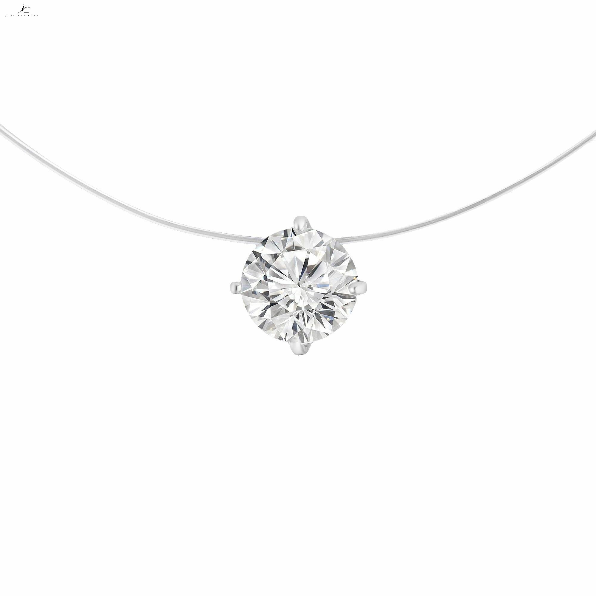 Колье серебряное на леске с фианитами арт. 2149511/9 