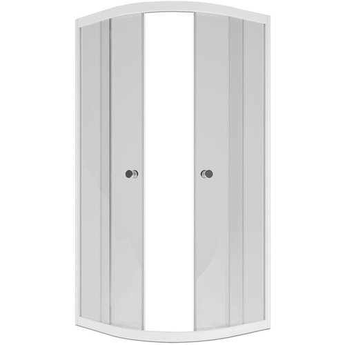 Душевой уголок Метакам Classic белый 79х79х185 см полукруг стекло прозрачное 4 мм (21468)