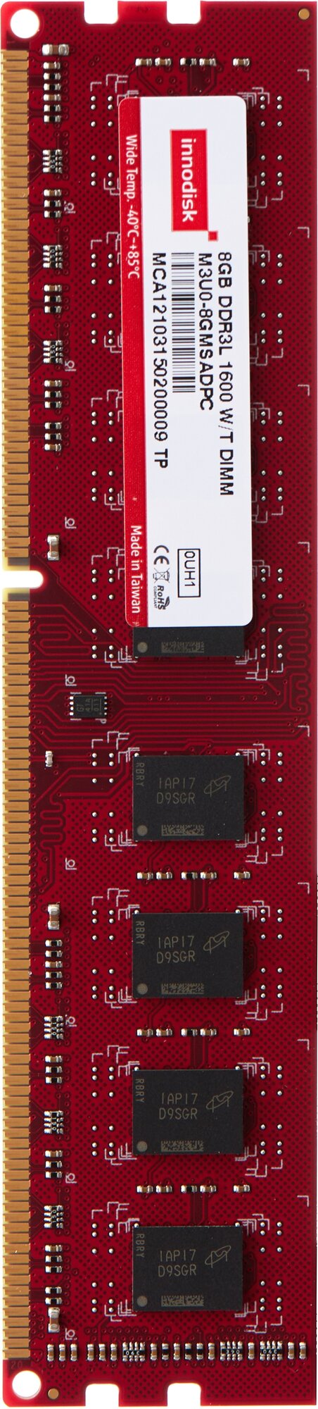 Оперативная память InnoDisk 8 ГБ DDR3 1600 МГц DIMM CL11 M3U0-8GMSADPC