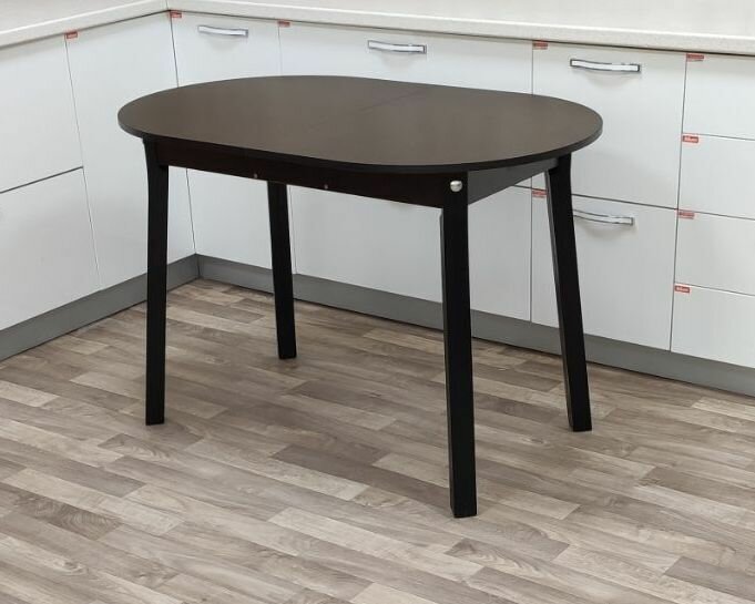 фото Стол обеденный раздвижной/раскладной бакар ЛДСП Венге №2 черная