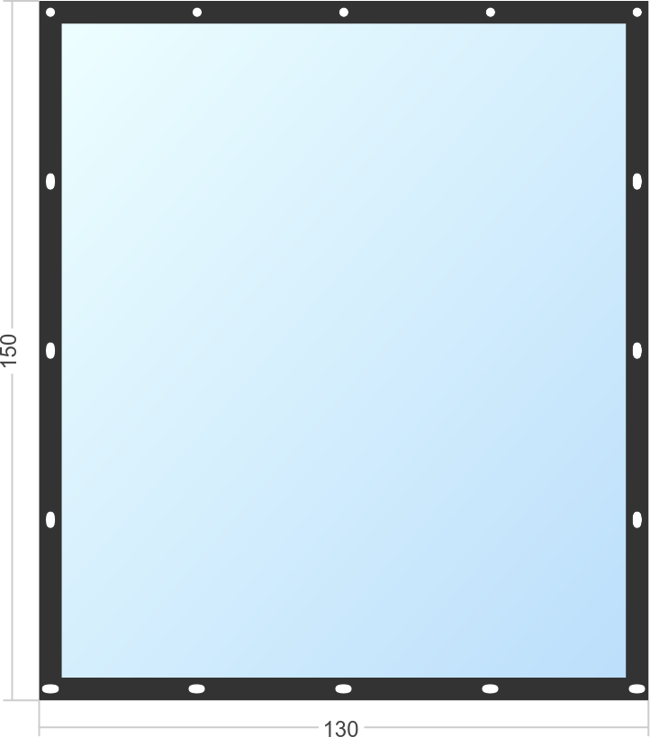 Мягкое окно Софтокна 130х150 см, Прозрачная пленка 0,7мм, Французский замок, Черная окантовка, Комплект для установки - фотография № 3