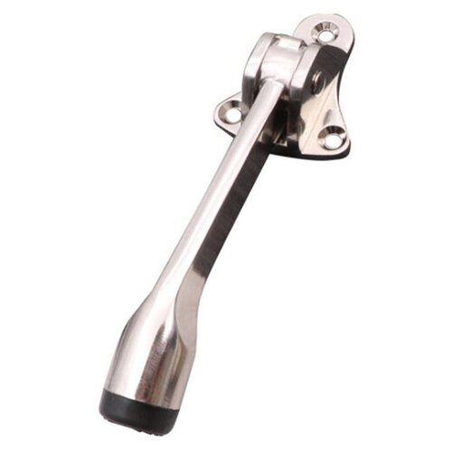 Дверной фиксатор Козья ножка металлический цвет серебро 430₽