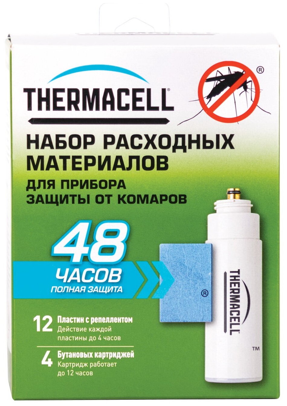 Набор расходных материалов "Thermacell" (4 газ. картриджа+12 пластин) - фотография № 3