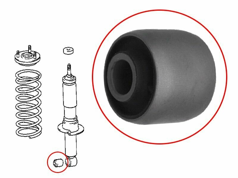 фото SAT ST-90903-89012 Сайлентблок передней стойки Prado 95-120 / Hilux215