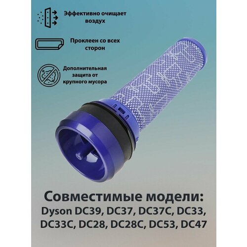 Фильтр моющийся для пылесосов Dyson DC39 washable pre filter air filters replacements parts for dyson dc28c dc33c dc37 dc39c dc41c and dc53 vacuum cleaner accessories
