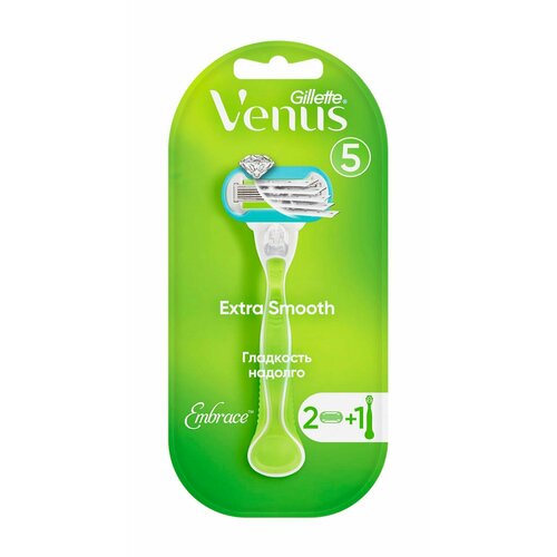 GILLETTE Станок для бритья Venus Embrace, 2 сменные кассеты станок бритвенный gillette venus 2 картридж