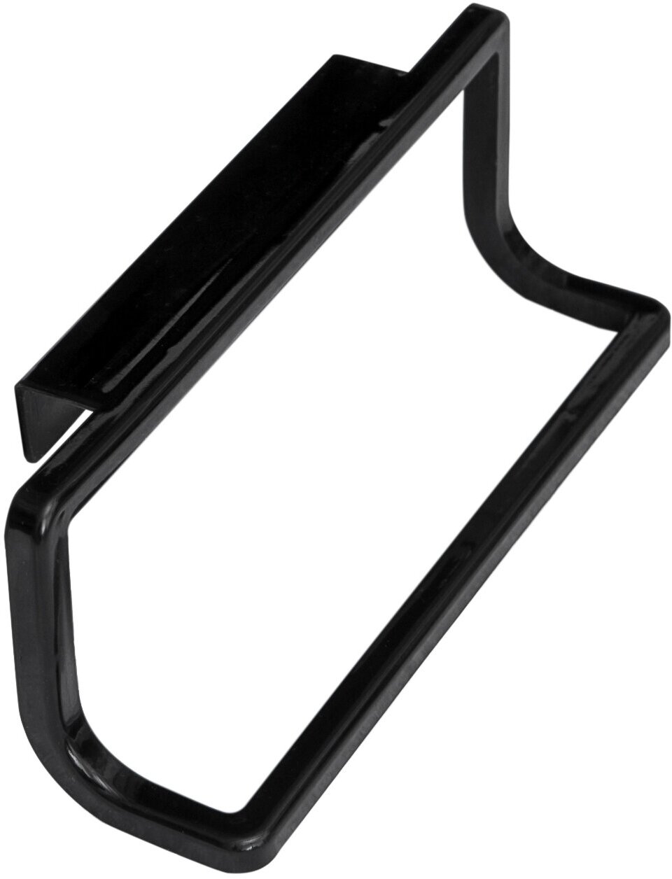 Вешалка для полотенец Primanova M-B30-06, цвет черный, ширина 2,2 см, основание пластик, размер 22x9x6 см
