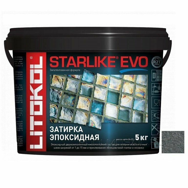 Затирка эпоксидная LITOKOL STARLIKE EVO S.130 GRIGIO 5 кг