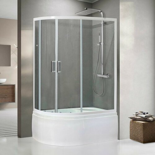 Душевой уголок Royal Bath RB 8120BK-T-R