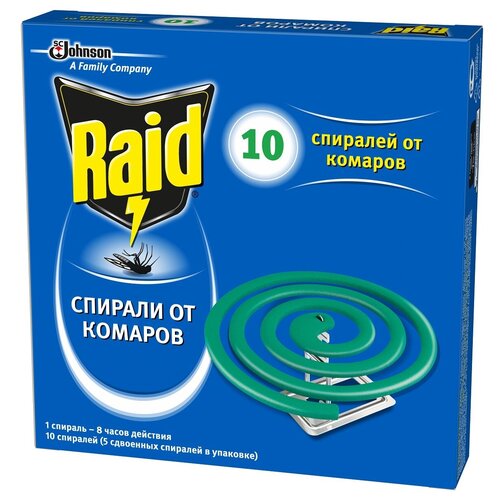 Средство от насекомых Raid спирали от комаров 10шт/уп