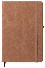 Записная книжка Basir на резинке, переплет из кожзама под мрамор, 14*9 см, 80 листов, коричневый