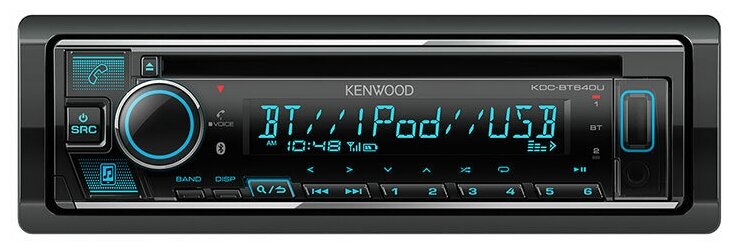 Автомагнитола CD Kenwood KDC-BT640U 1DIN 4x50Вт