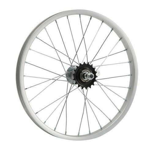 фото Колесо 18" заднее(без резины), одностенный алюм. обод 28 отв, втулка сталь dachan, гайка stg