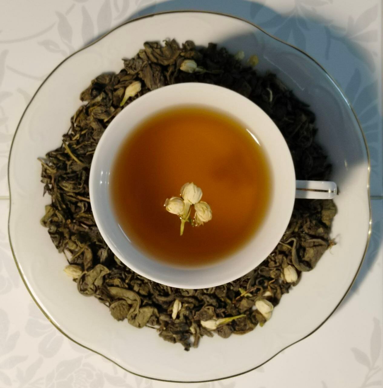 Зелёный чай "Китайский жасмин", для тонуса, 100г - фотография № 1