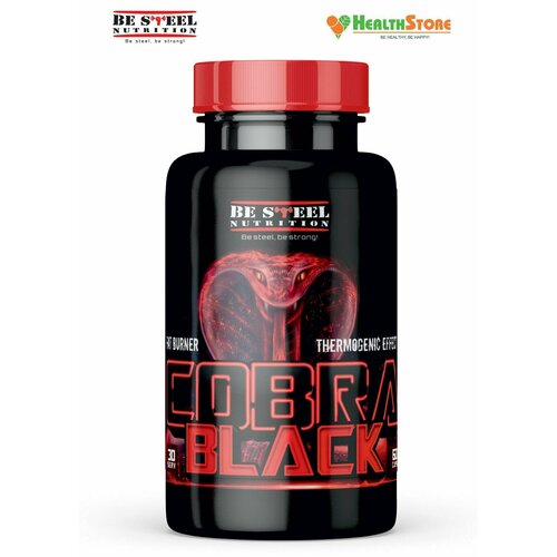 фото Термодженик жиросжигатель для похудения cobra black 60 капсул be steel nutrition