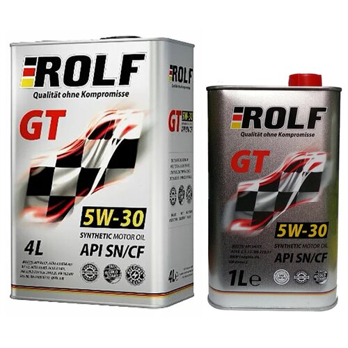фото Синтетическое моторное масло rolf gt 5w-30 sn/cf, 5 л