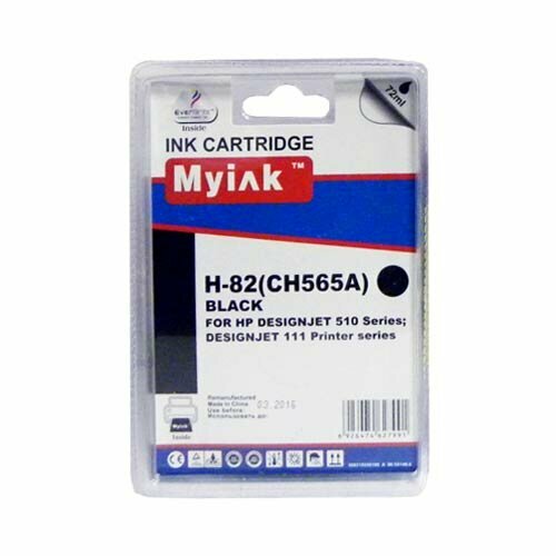 Картридж MyInk №82 CH565A черный 72мл. картридж hp ch565a 82 black черный