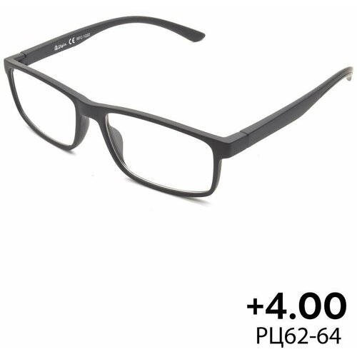 Готовые очки для зрения с диоптриями +4.0 RFC-1222 (пластик) черный