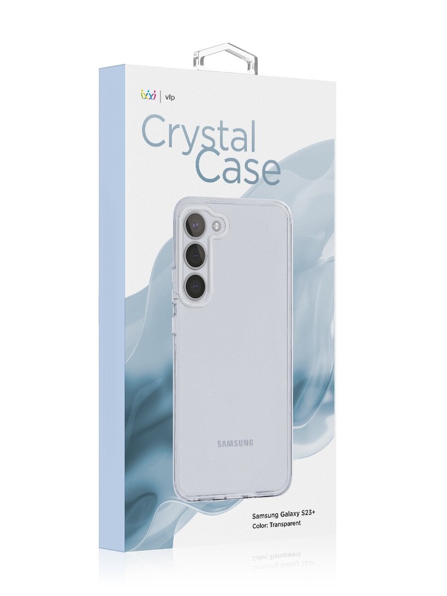 Чехол защитный VLP Crystal Case для Samsung Galaxy S23+, прозрачный - фото №4