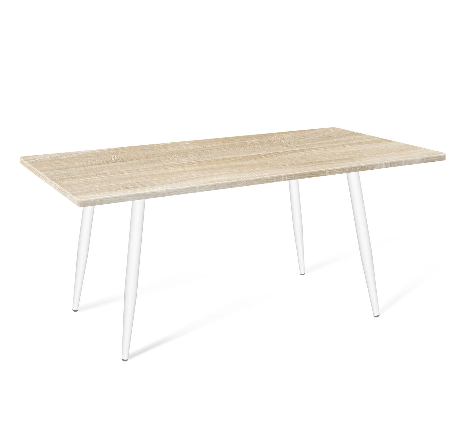 фото Стол Sheffilton SHT-TU14/120/80 МДФ белый муар/дуб сонома светлый