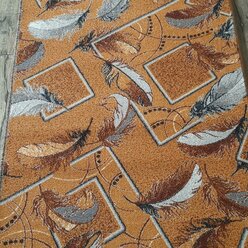 Ковровая дорожка на войлоке, Витебские ковры, с печатным рисунком, 1201, коричневая, 0.8*2.5 м