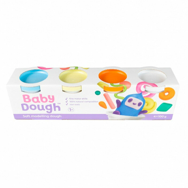 Тесто для лепки Baby Dough, 4 цвета Волшебный мир - фото №2
