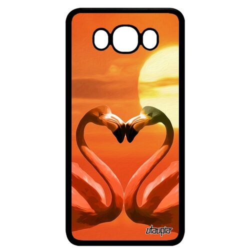 фото Чехол для смартфона galaxy j7 2016, "фламинго" самец сердце utaupia
