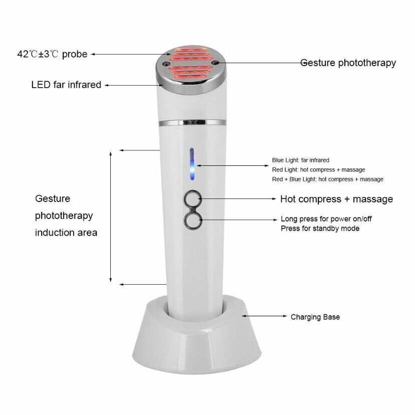 Инфракрасный массажер для лица. Аппарат для омоложения кожи - фотография № 5