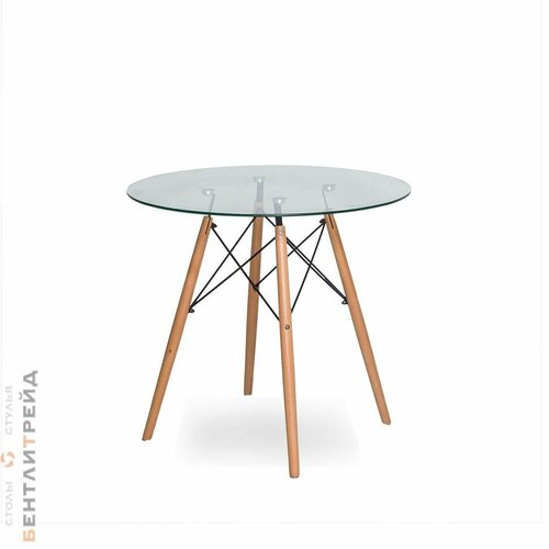 Стол Eames 4BT прозрачный D100