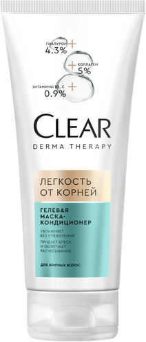 Гелевая маска-кондиционер Clear derma therapy Легкость от корней 200 мл