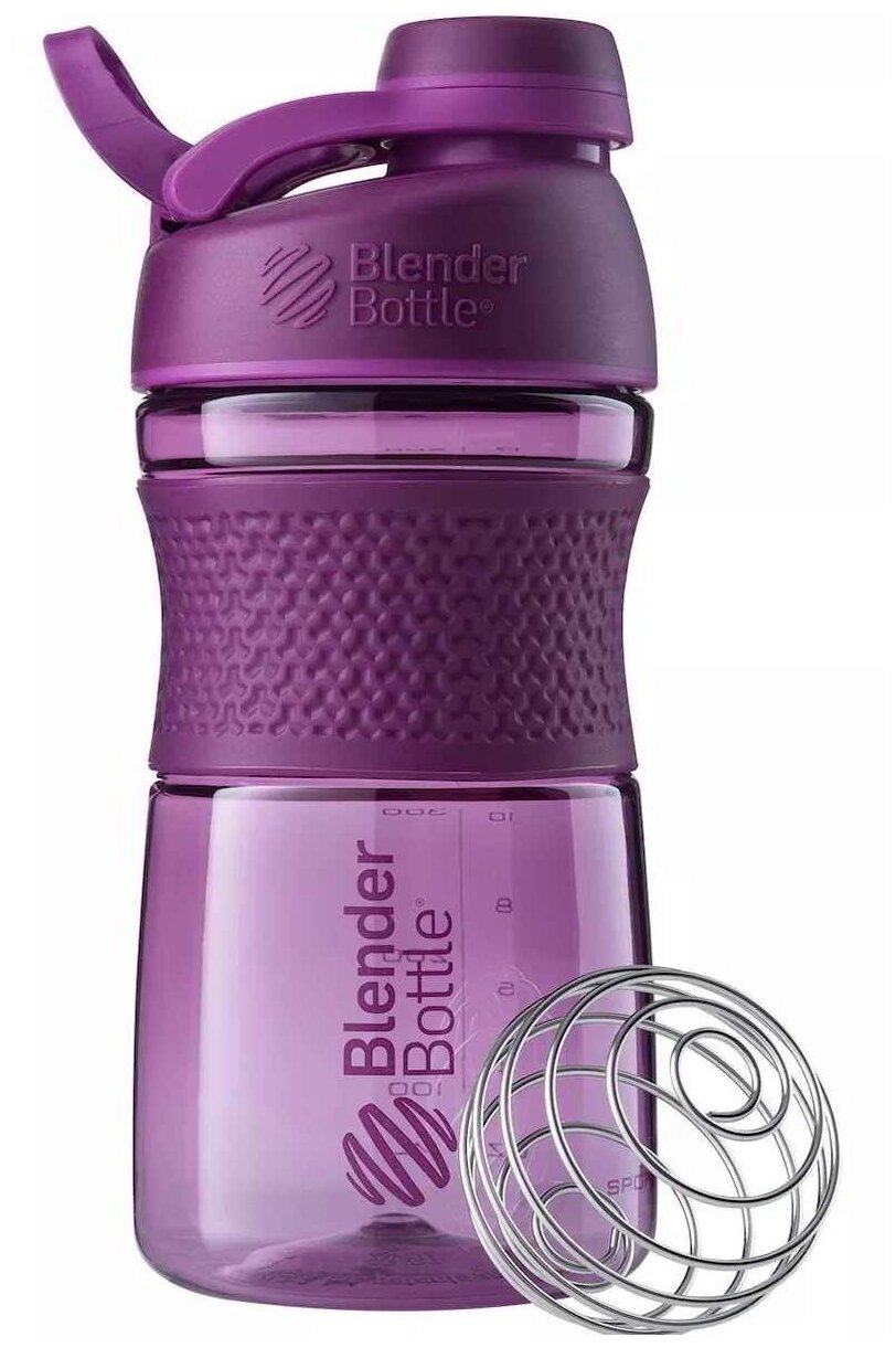 Бутылка-шейкер для воды спортивная BlenderBottle Sportmixer Twist Tritan с завинчивающейся крышкой, 591мл, сливовый