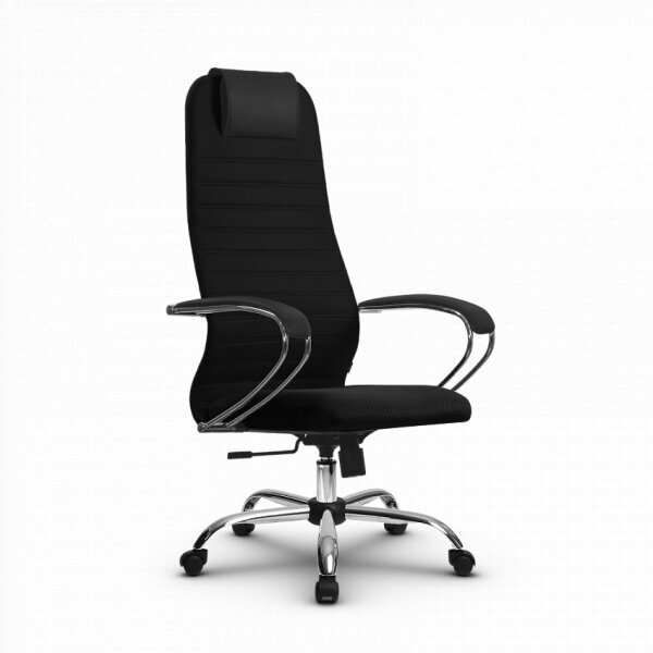 Кресло руководителя Метта SU-BK-10, крестовина Ch офисное, обивка: текстиль, цвет: черный