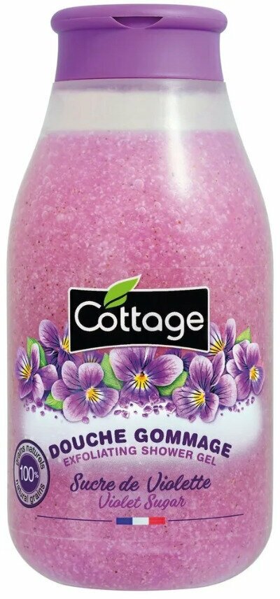 COTTAGE. Гель для душа отшелушивающий фиалка / Exfoliating Shower Gel Violet Sugar 270 мл