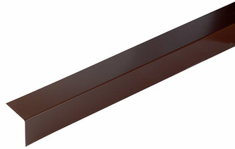Угол наружный металлический полиэстер Технониколь Hauberk 1250 мм коричневый RAL 8017