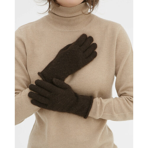 фото Перчатки ulzii cashmere, размер onesize, коричневый