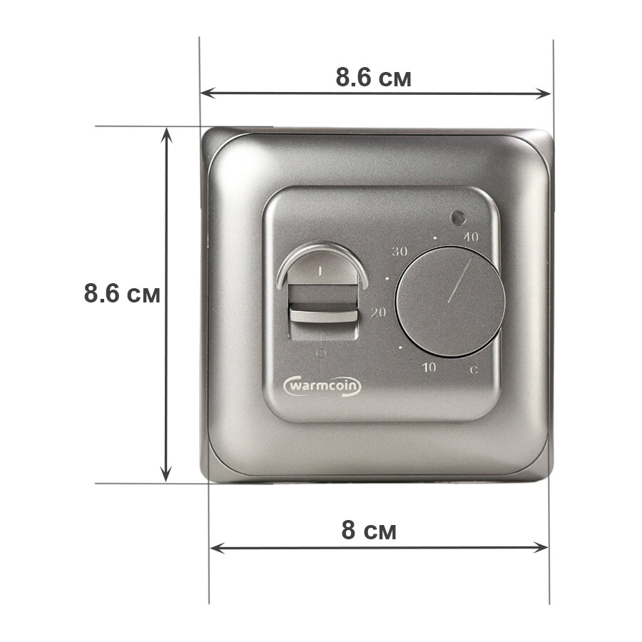 Терморегулятор/термостат для теплого пола Warmcoin W70 графит - фотография № 4