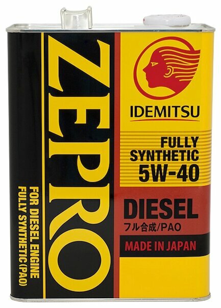 Синтетическое моторное масло IDEMITSU Zepro Diesel 5W-40, 4 л