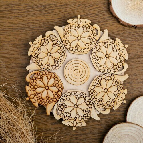 Подставка под горячее Чайник, D-20 см, можжевельник 1 шт.