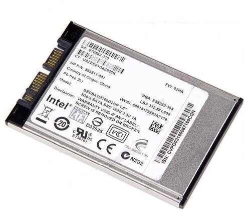 Жесткие диски HP Жесткий диск HP 160GB SATA 1.8" 2540P SSD DRIVE 583511-001