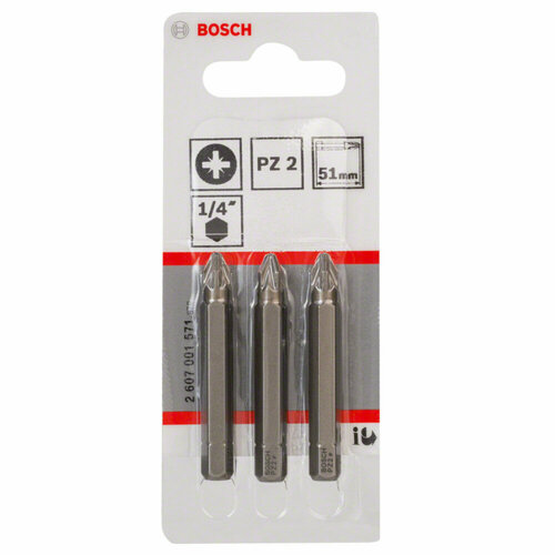 набор бит bosch 2609255920 Набор бит Bosch Pz 2XH (3 шт)(571)